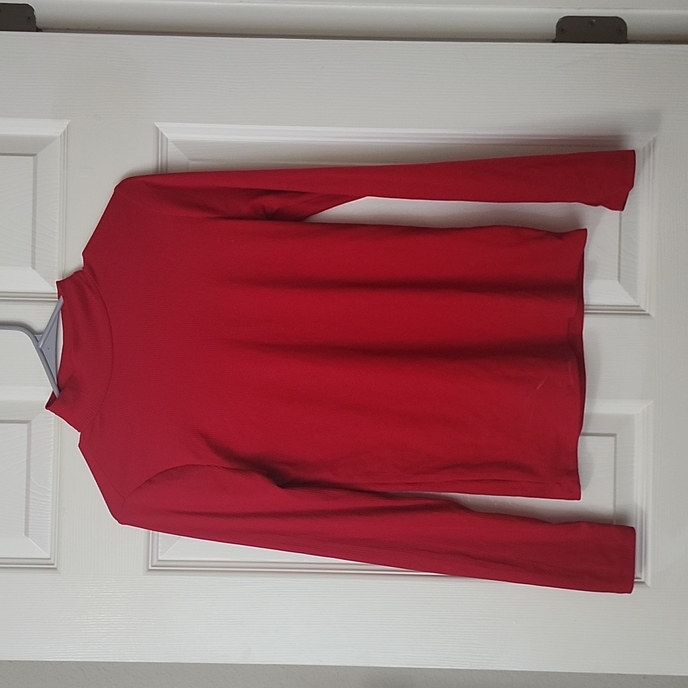 Red turtle neck used once, medium and brand new.